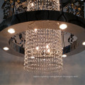 China Discount Classical Black Metal Hollow Hanging Crystal Chandelier